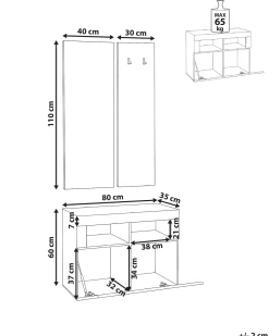 Set per corridoio BATHURST Bianco