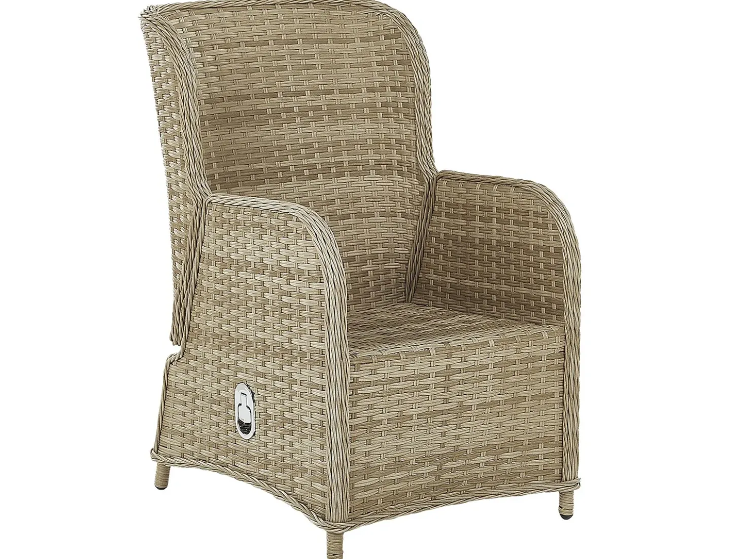 Set salotto da giardino con tavolo e pouf 2 posti PONZA Rattan sintetico (PE) Beige
