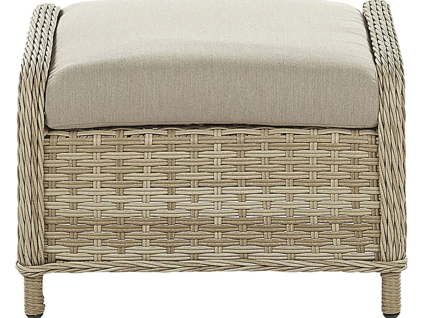 Set salotto da giardino con tavolo e pouf 2 posti PONZA Rattan sintetico (PE) Beige