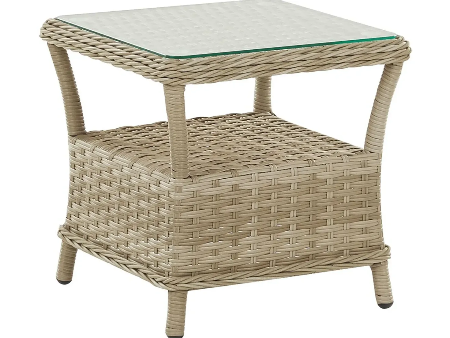 Set salotto da giardino con tavolo e pouf 2 posti PONZA Rattan sintetico (PE) Beige