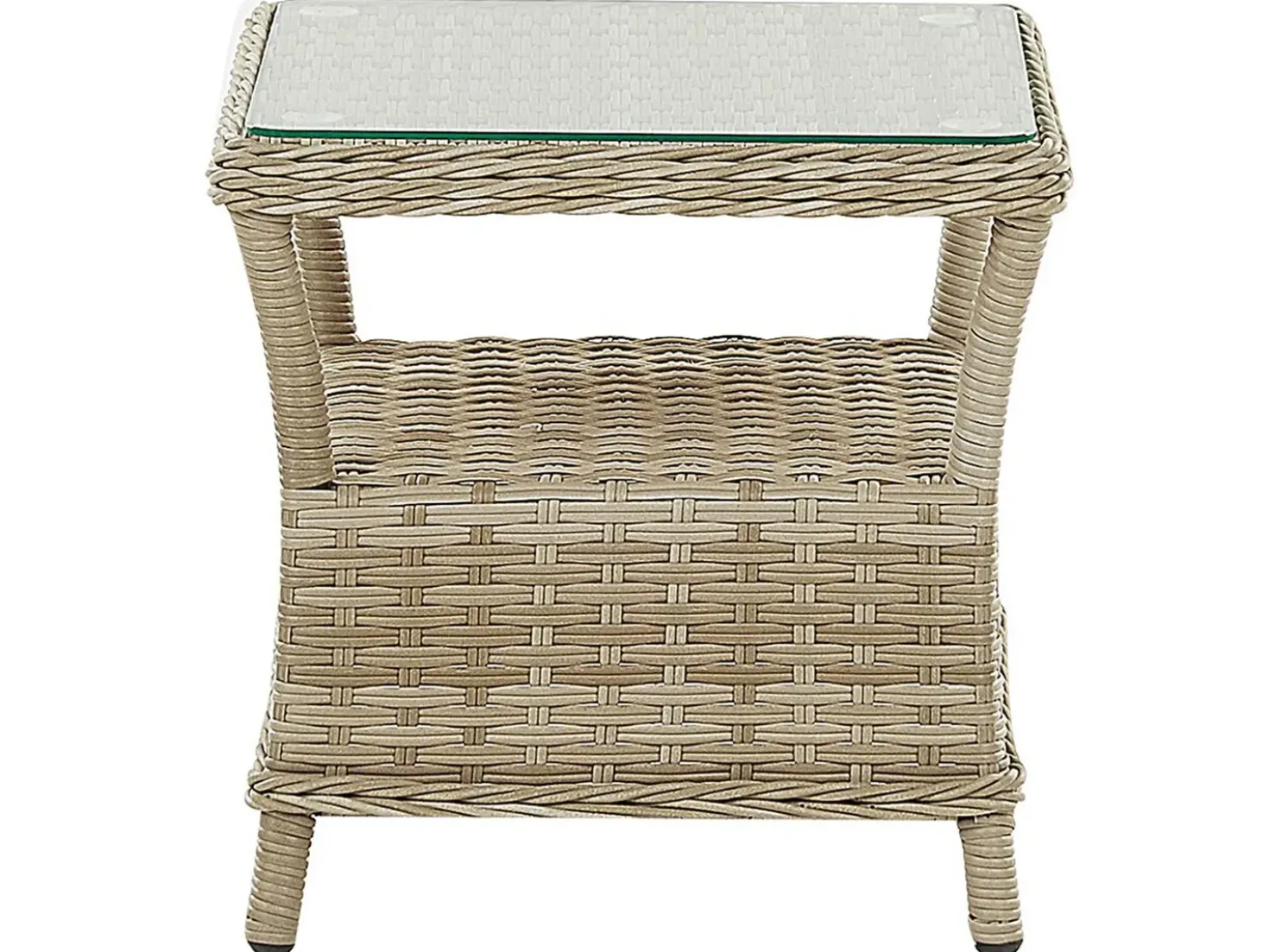 Set salotto da giardino con tavolo e pouf 2 posti PONZA Rattan sintetico (PE) Beige