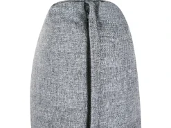 Set salotto da giardino con tavolo e pouf 5 posti NOLA Metallo Grigio