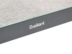 Set salotto da giardino con tavolo e pouf 5 posti NOLA Metallo Grigio