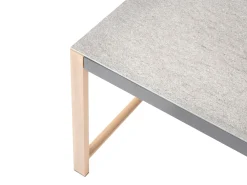 Set salotto da giardino con tavolo e pouf 5 posti NOLA Metallo Grigio