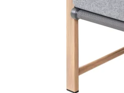 Set salotto da giardino con tavolo e pouf 5 posti NOLA Metallo Grigio