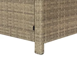 Set salotto da giardino con tavolo e pouf 5 posti FONTI con cuscini Rattan sintetico (PE) Marrone