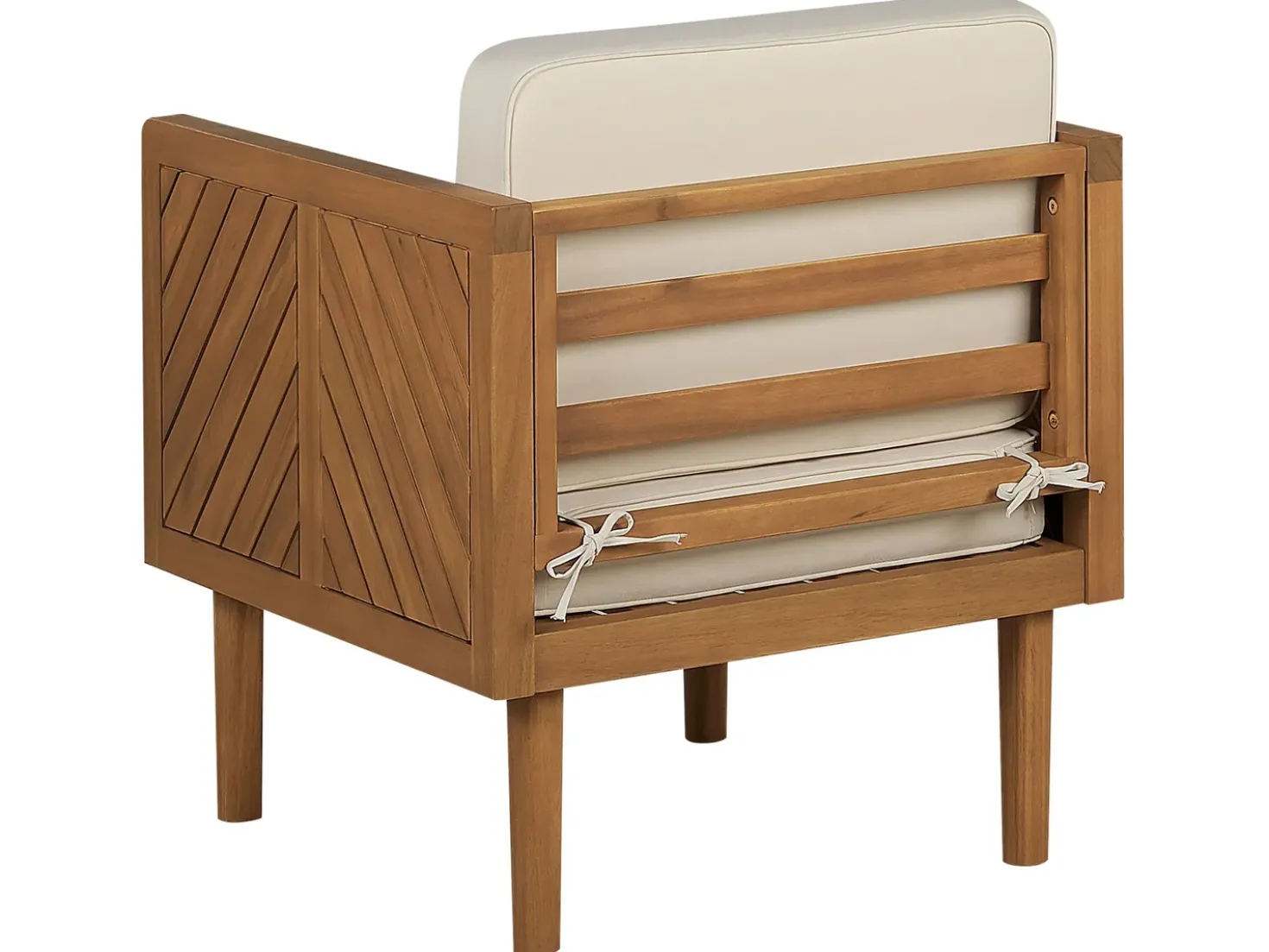 Set salotto da giardino con tavolo e pouf 5 posti BARATTI Legno d'acacia Marrone