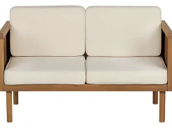 Set salotto da giardino con tavolo e pouf 5 posti BARATTI Legno d'acacia Marrone