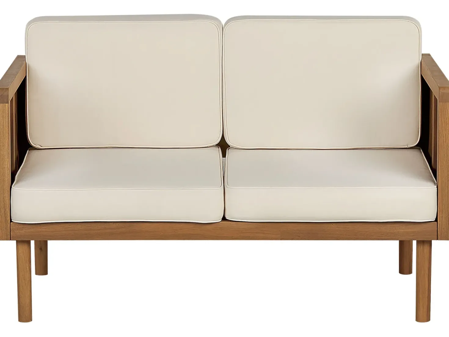 Set salotto da giardino con tavolo e pouf 5 posti BARATTI Legno d'acacia Marrone