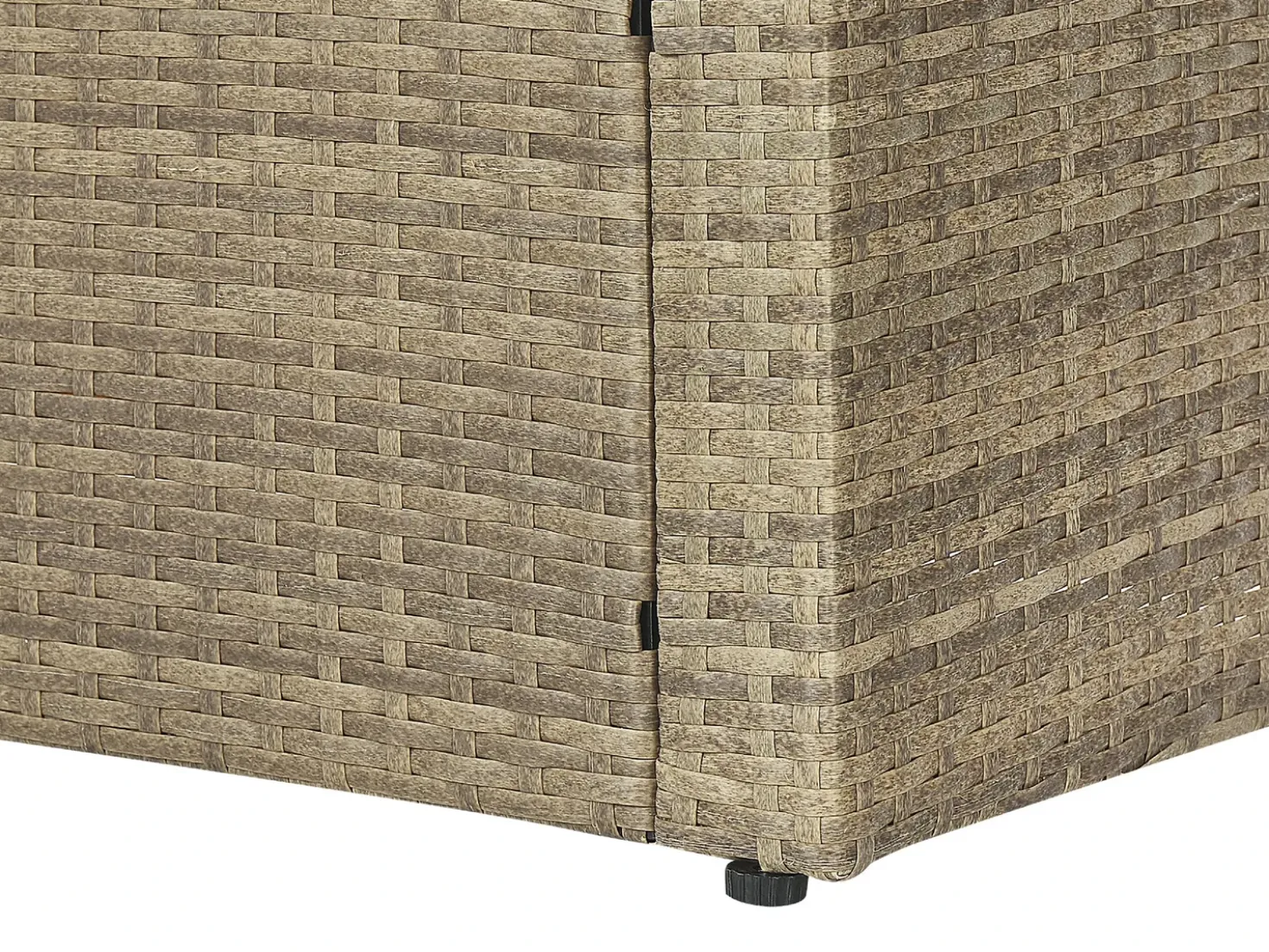 Set salotto da giardino con tavolo e pouf 5 posti BARDI con cuscini Rattan sintetico (PE) Marrone