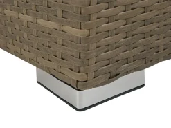 Set salotto da giardino con tavolo e pouf 5 posti BELLUNO Rattan sintetico (PE) Bianco