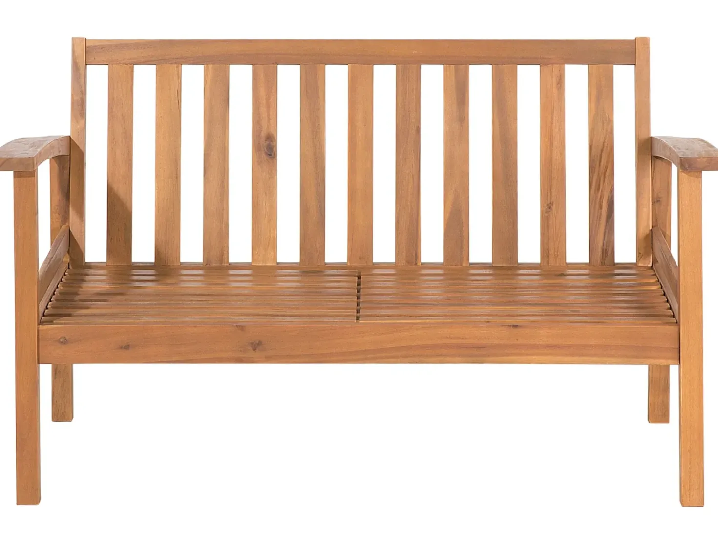 Set salotto da giardino con tavolo e pouf 4 posti MANILA Legno d'acacia Marrone chiaro