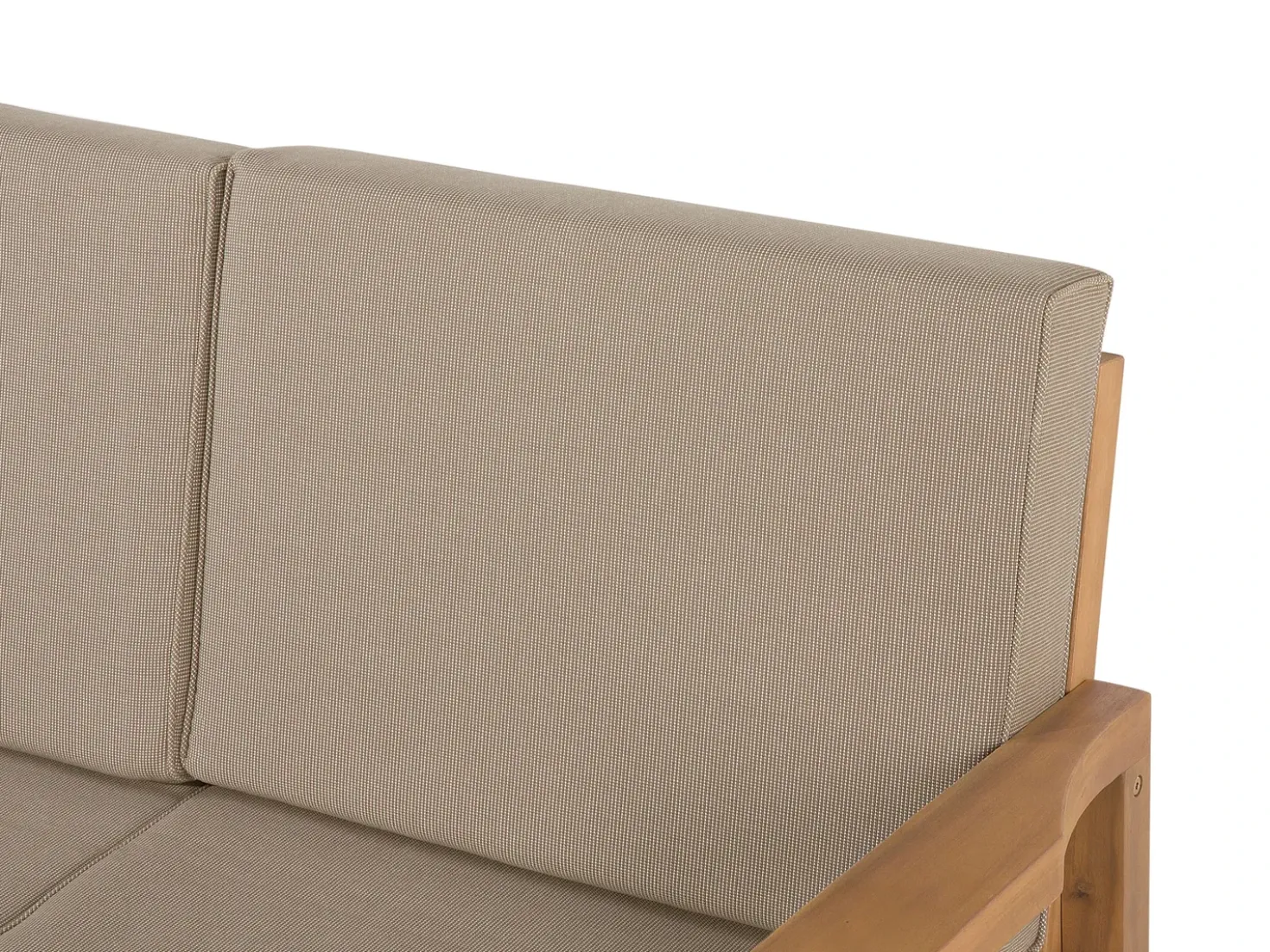 Set salotto da giardino con tavolo e pouf 4 posti MANILA Legno d'acacia Marrone chiaro