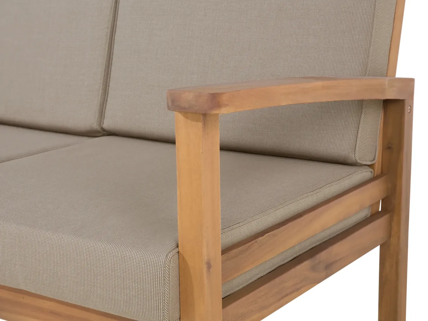 Set salotto da giardino con tavolo e pouf 4 posti MANILA Legno d'acacia Marrone chiaro