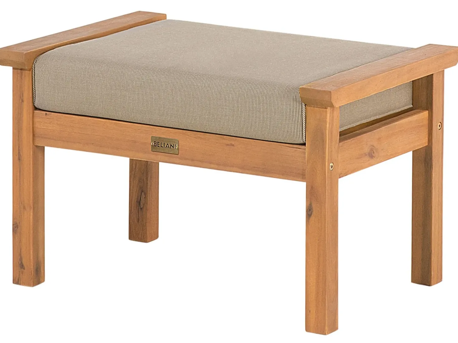 Set salotto da giardino con tavolo e pouf 4 posti MANILA Legno d'acacia Marrone chiaro