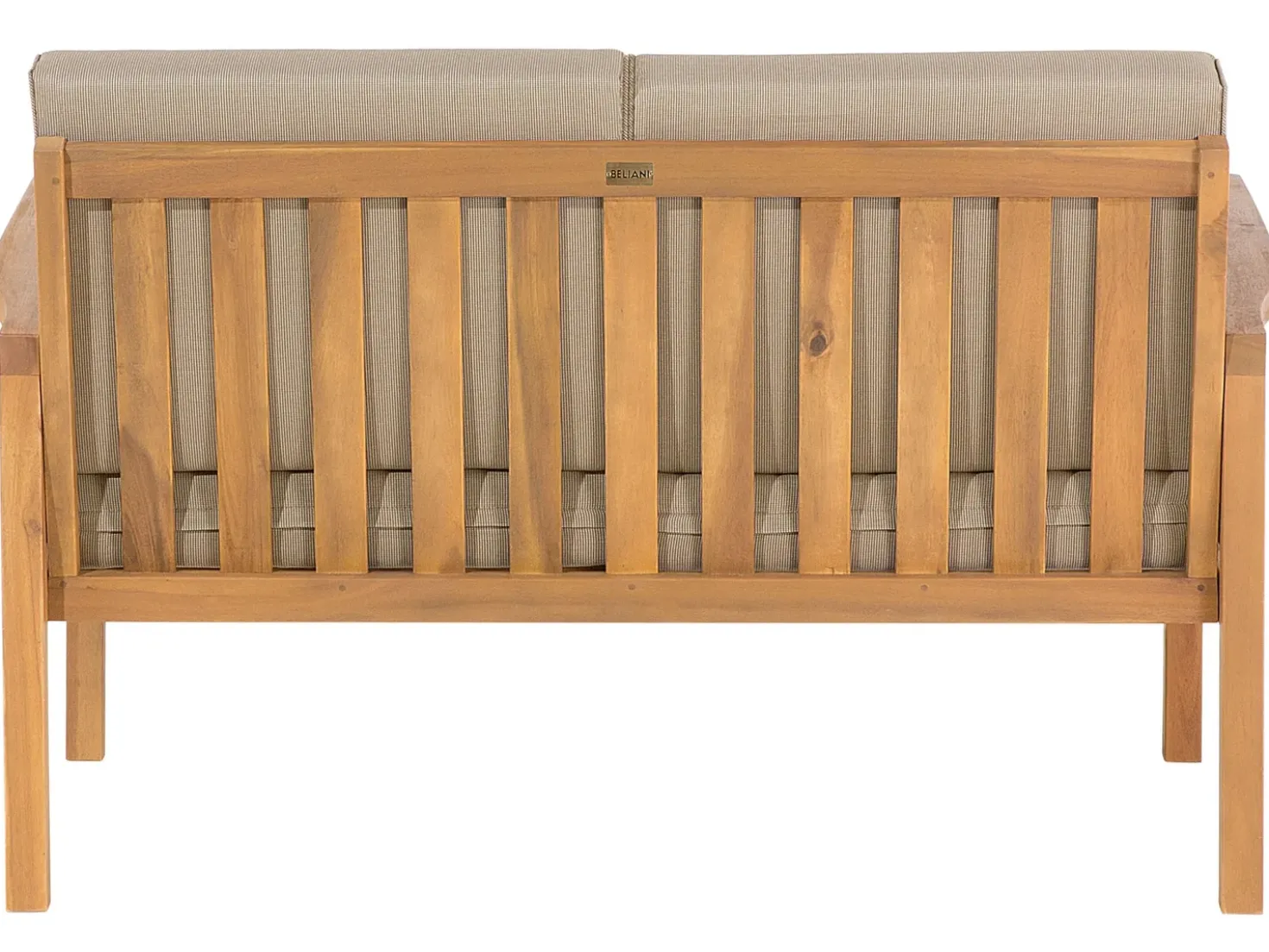 Set salotto da giardino con tavolo e pouf 4 posti MANILA Legno d'acacia Marrone chiaro