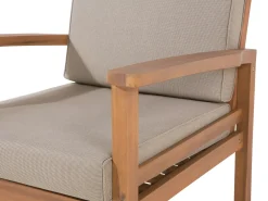 Set salotto da giardino con tavolo e pouf 4 posti MANILA Legno d'acacia Marrone chiaro