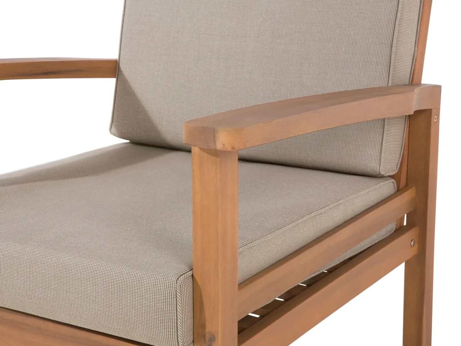 Set salotto da giardino con tavolo e pouf 4 posti MANILA Legno d'acacia Marrone chiaro