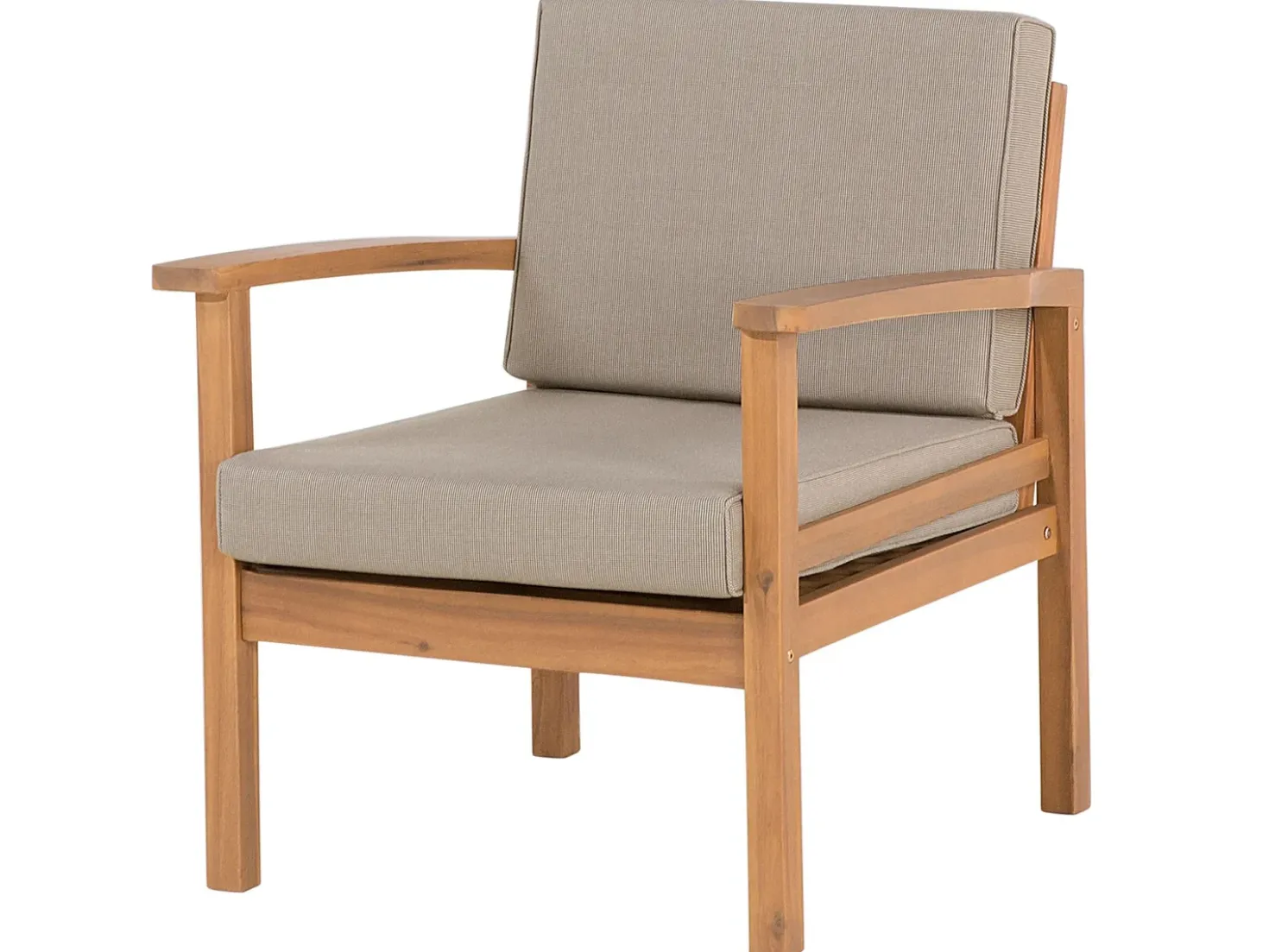 Set salotto da giardino con tavolo e pouf 4 posti MANILA Legno d'acacia Marrone chiaro