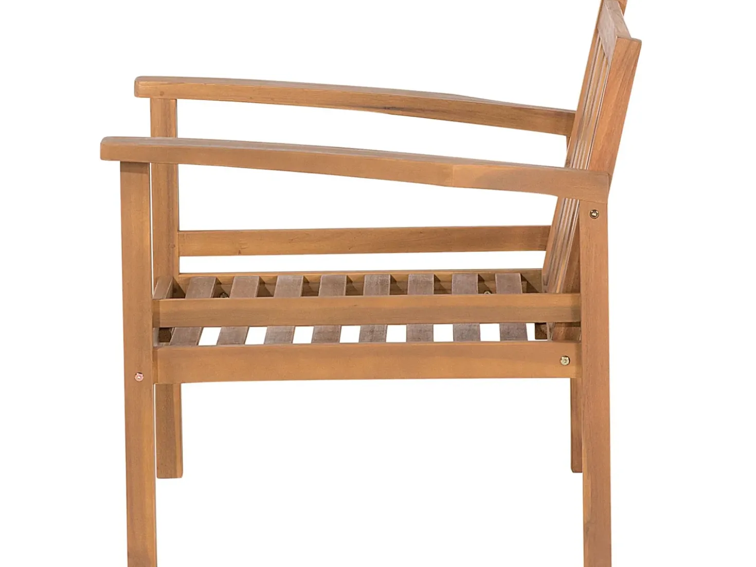 Set salotto da giardino con tavolo e pouf 4 posti MANILA Legno d'acacia Marrone chiaro
