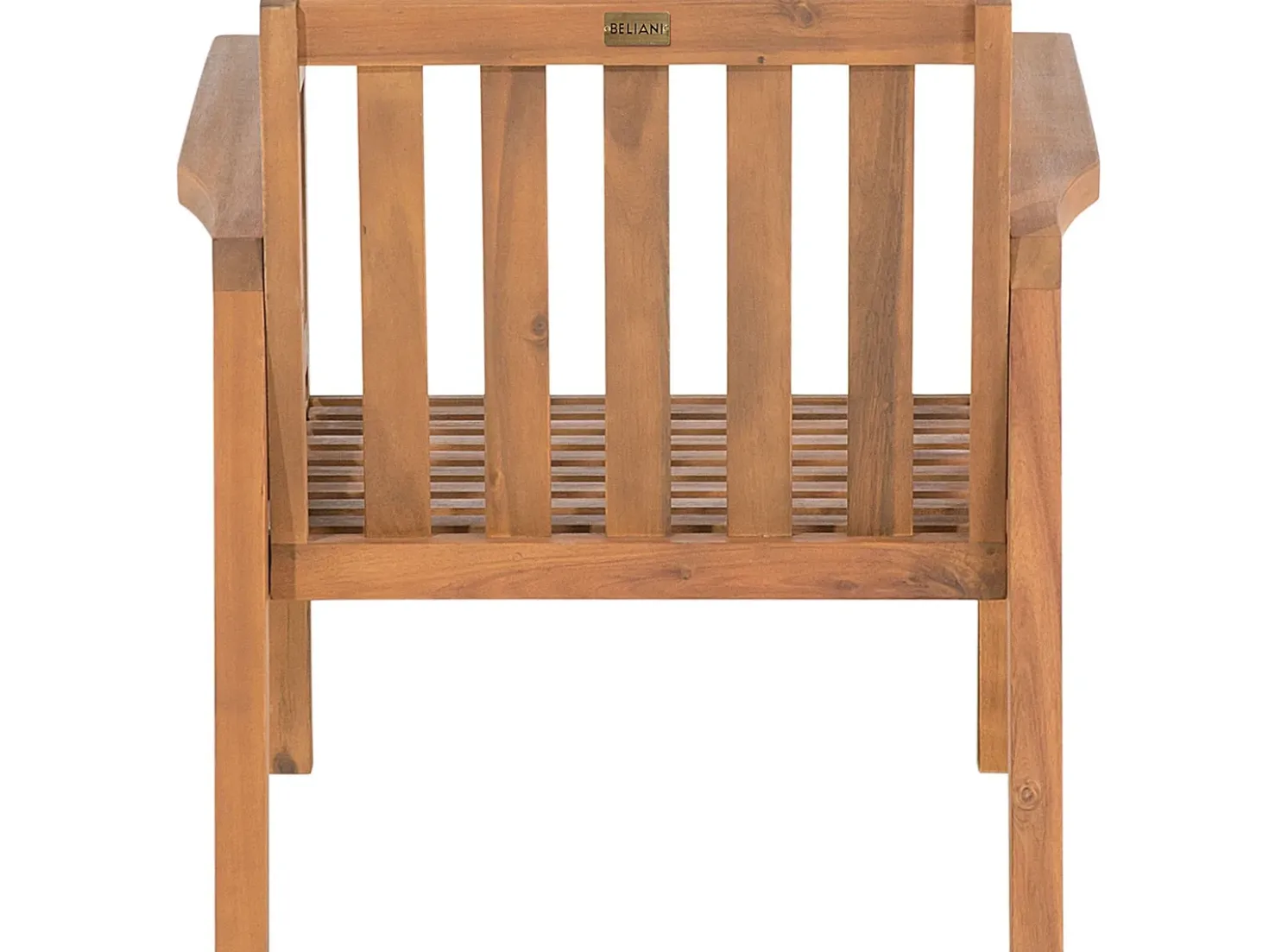 Set salotto da giardino con tavolo e pouf 4 posti MANILA Legno d'acacia Marrone chiaro