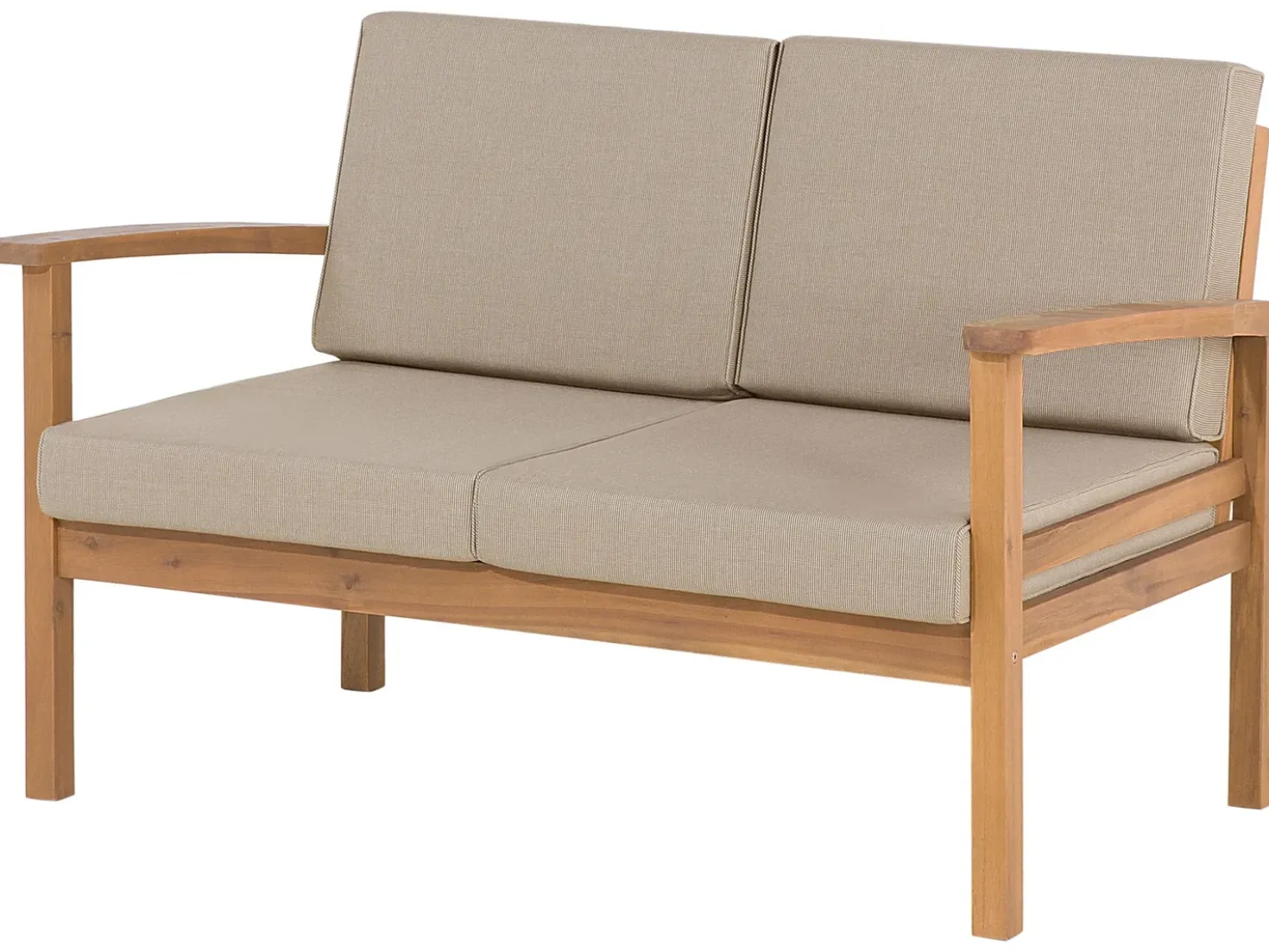 Set salotto da giardino con tavolo e pouf 4 posti MANILA Legno d'acacia Marrone chiaro