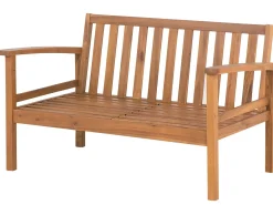 Set salotto da giardino con tavolo e pouf 4 posti MANILA Legno d'acacia Marrone chiaro