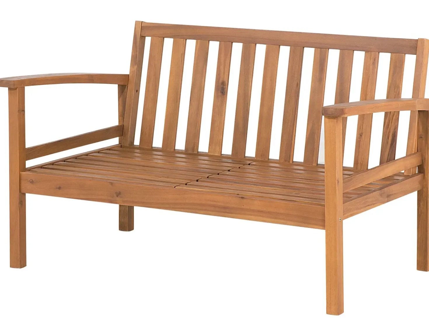 Set salotto da giardino con tavolo e pouf 4 posti MANILA Legno d'acacia Marrone chiaro