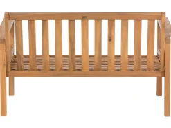 Set salotto da giardino con tavolo e pouf 4 posti MANILA Legno d'acacia Marrone chiaro
