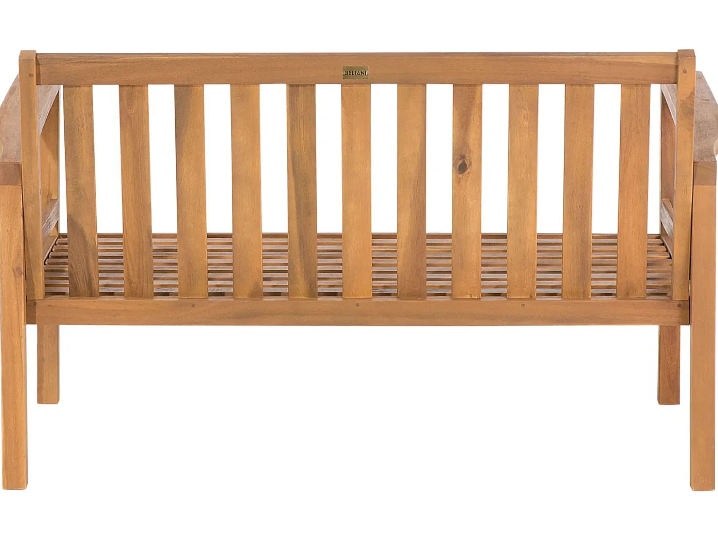 Set salotto da giardino con tavolo e pouf 4 posti MANILA Legno d'acacia Marrone chiaro