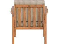 Set salotto da giardino con tavolo e pouf 4 posti MANILA Legno d'acacia Marrone chiaro