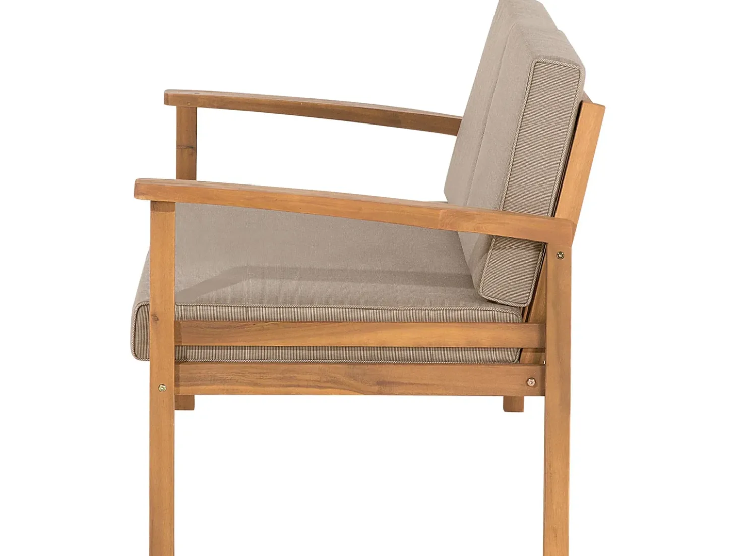 Set salotto da giardino con tavolo e pouf 4 posti MANILA Legno d'acacia Marrone chiaro