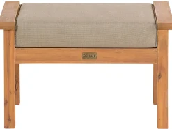 Set salotto da giardino con tavolo e pouf 4 posti MANILA Legno d'acacia Marrone chiaro
