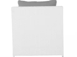 Set salotto da giardino con tavolo e pouf 6 posti ROMA Rattan sintetico (PE) Bianco