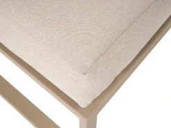 Set salotto da giardino con tavolo e pouf 2 posti NOCI Modulare Metallo Beige