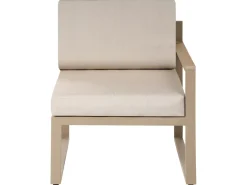 Set salotto da giardino con tavolo e pouf 2 posti NOCI Modulare Metallo Beige