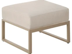 Set salotto da giardino con tavolo e pouf 2 posti NOCI Modulare Metallo Beige