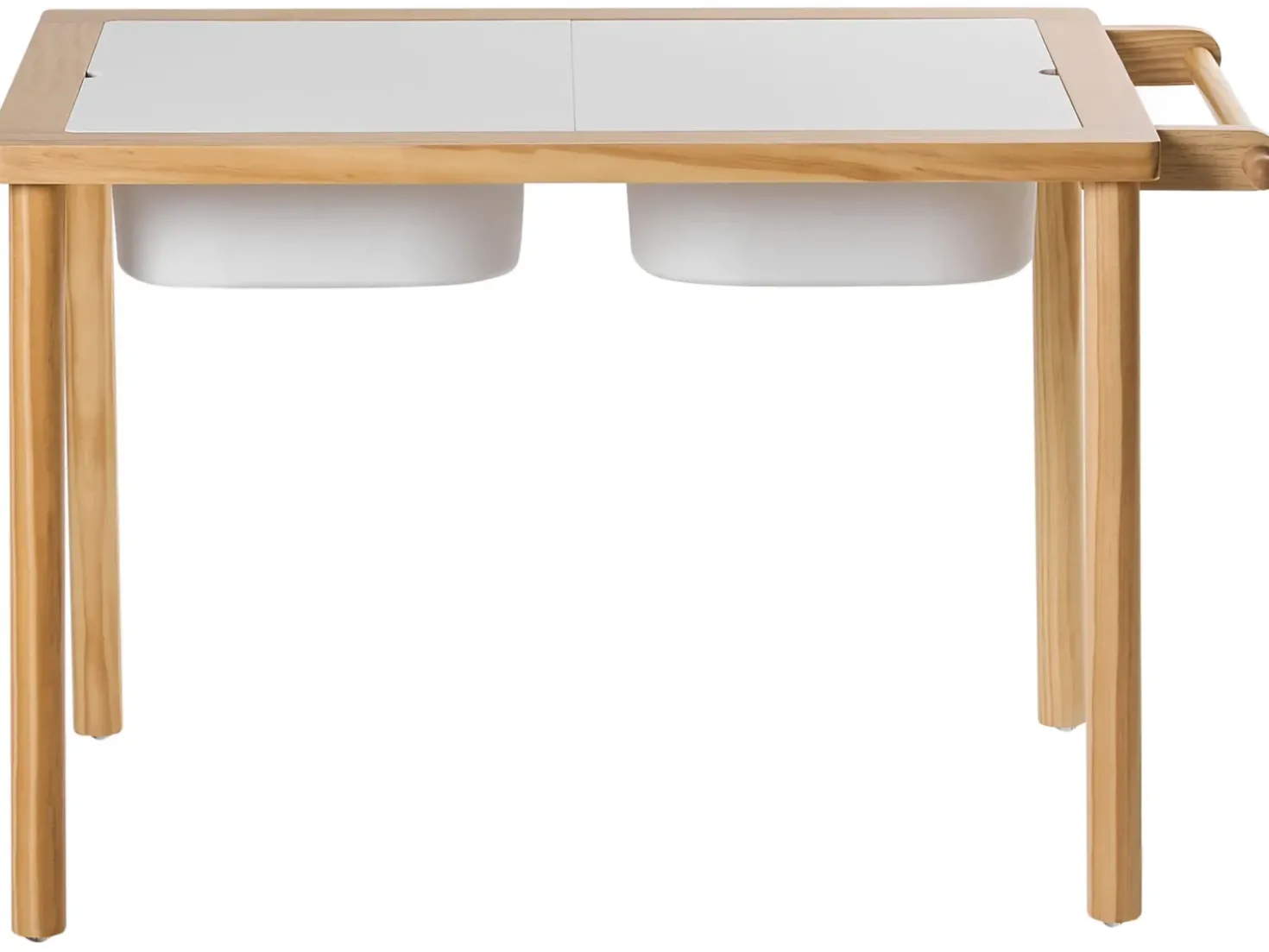 Set tavolo e sedie per bambini KEMPSEY Marrone chiaro Montessori con contenitore