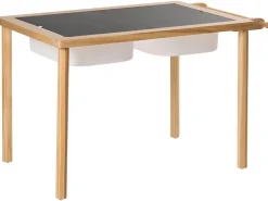Set tavolo e sedie per bambini KEMPSEY Marrone chiaro Montessori con contenitore