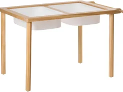Set tavolo e sedie per bambini KEMPSEY Marrone chiaro Montessori con contenitore