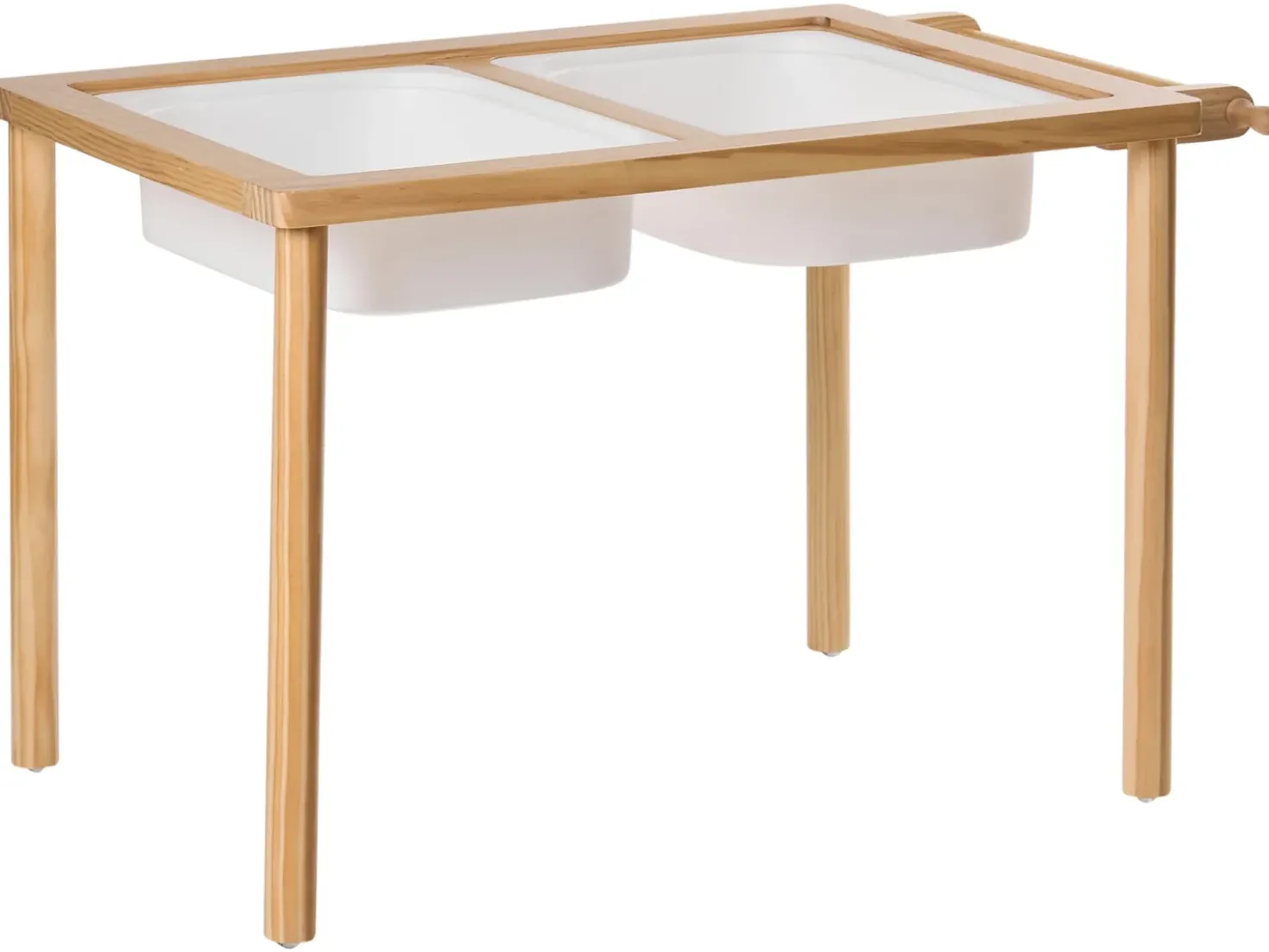Set tavolo e sedie per bambini KEMPSEY Marrone chiaro Montessori con contenitore