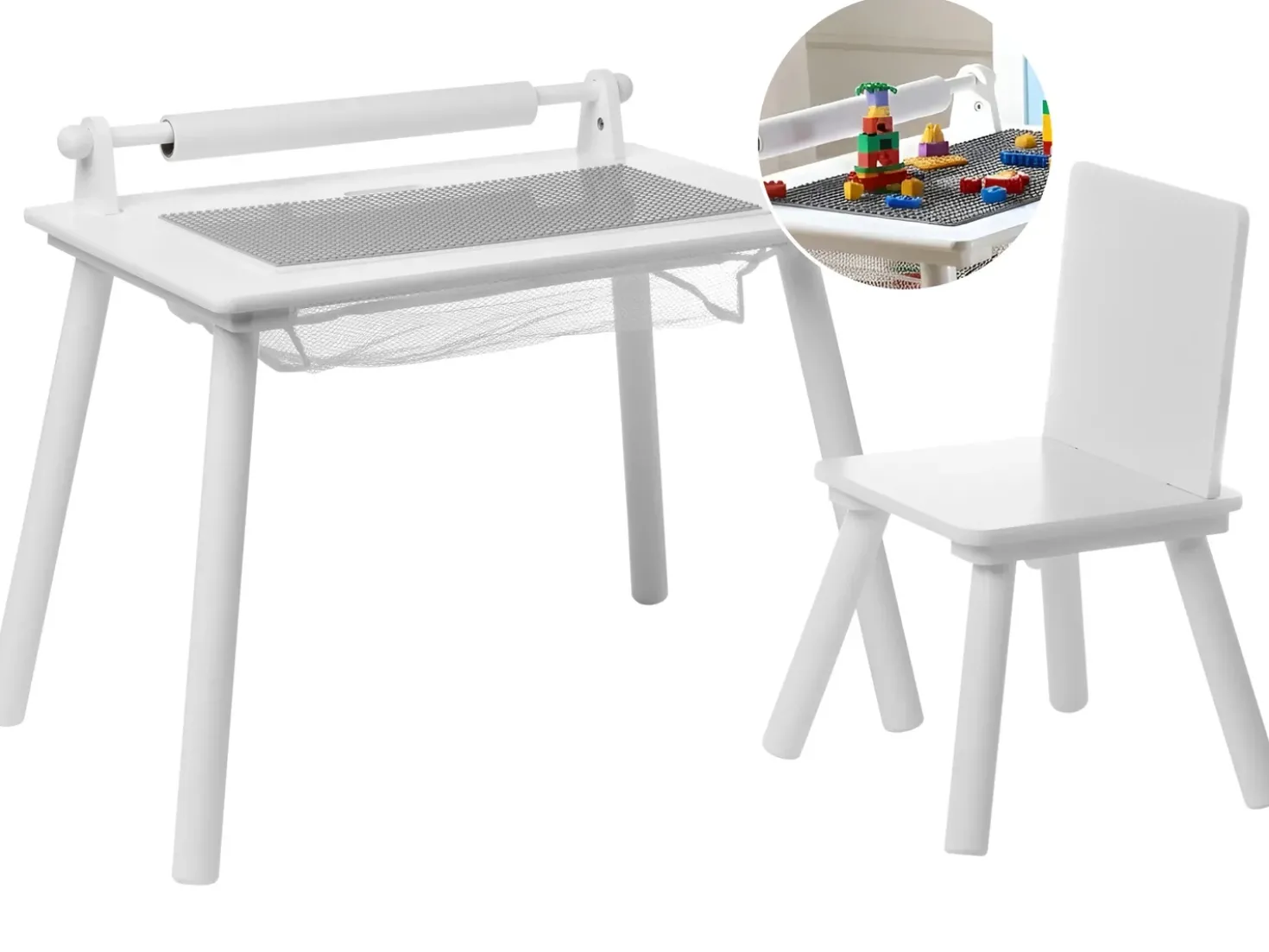 Set tavolo e sedie per bambini MOONTA Bianco