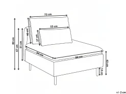 Sezione a 1 posto EGERIS Tessuto Beige