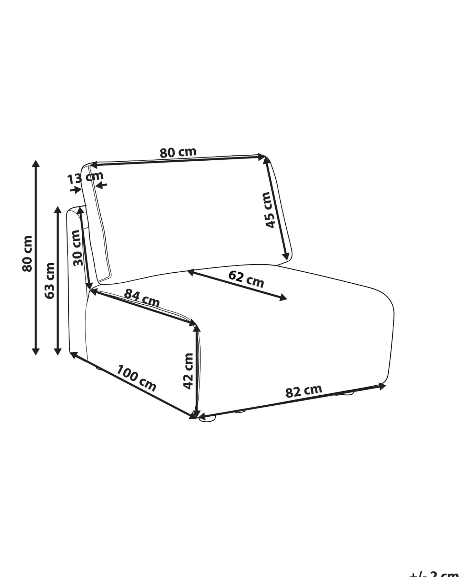 Sezione a 1 posto KIVVIK Bouclé Beige