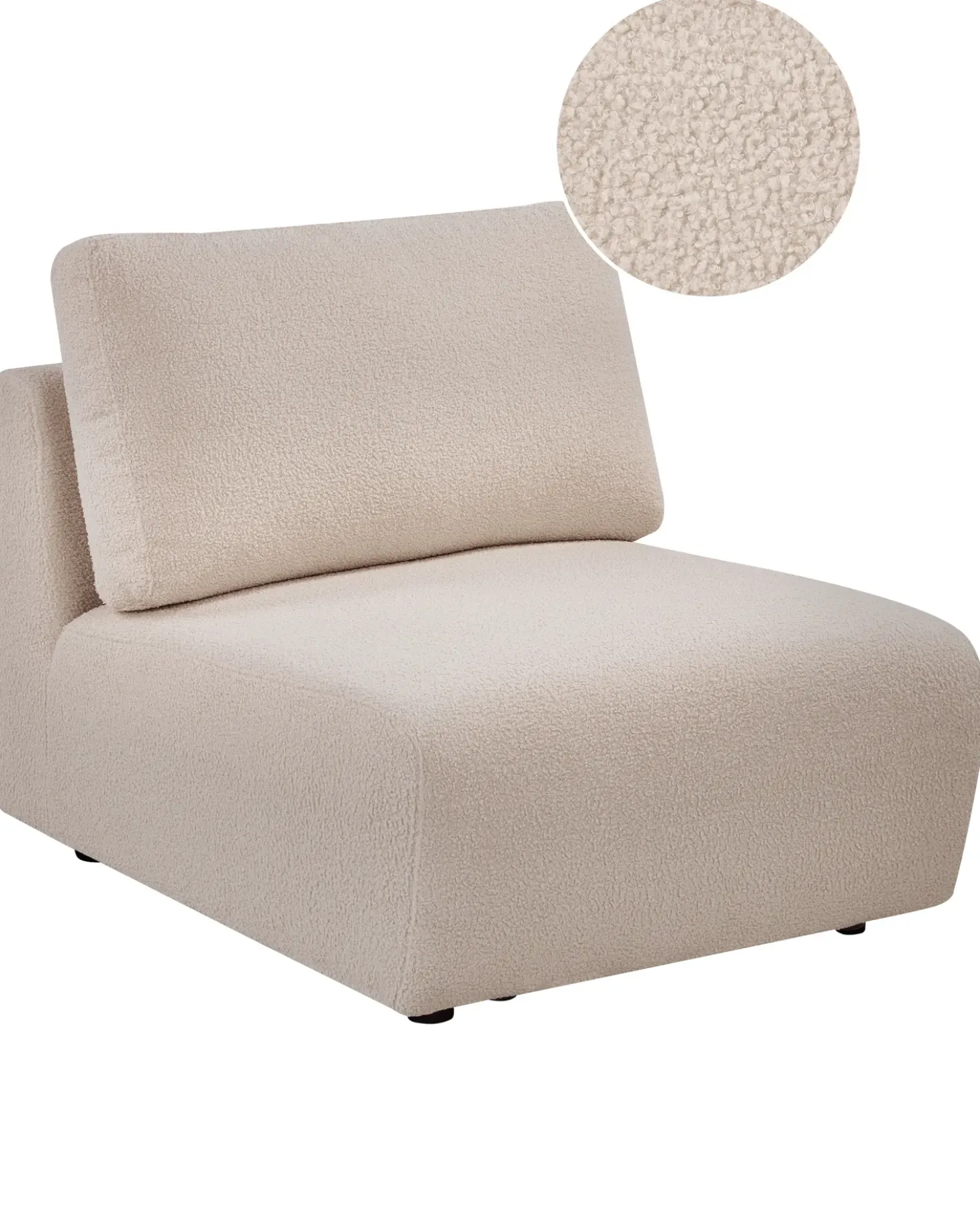 Sezione a 1 posto KIVVIK Bouclé Beige