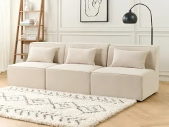 Sezione a 1 posto LEMVIG Velluto a coste Beige chiaro