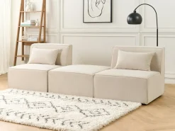 Sezione a 1 posto LEMVIG Velluto a coste Beige chiaro