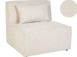 Sezione a 1 posto LEMVIG Velluto a coste Beige chiaro
