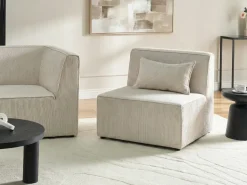 Sezione a 1 posto LEMVIG Velluto a coste Beige