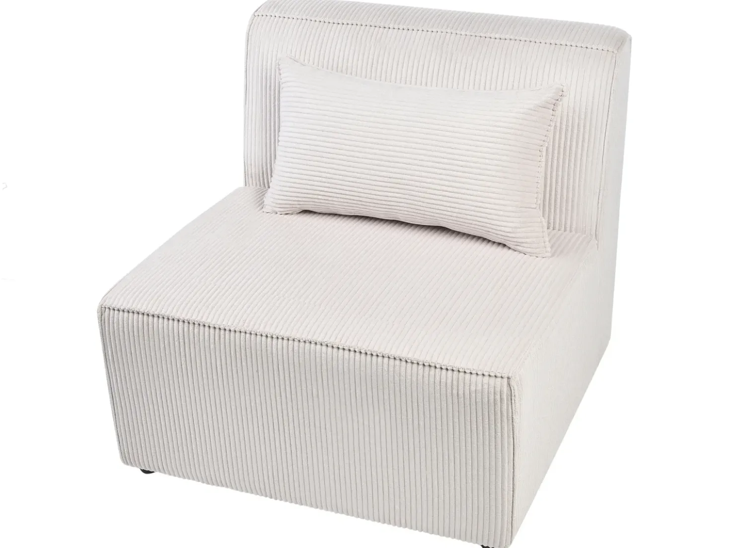 Sezione a 1 posto LEMVIG Velluto a coste Beige
